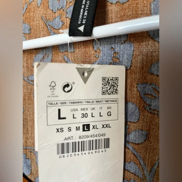 Zara Poplin long floral midi skirt dress - Picture 7 of 17